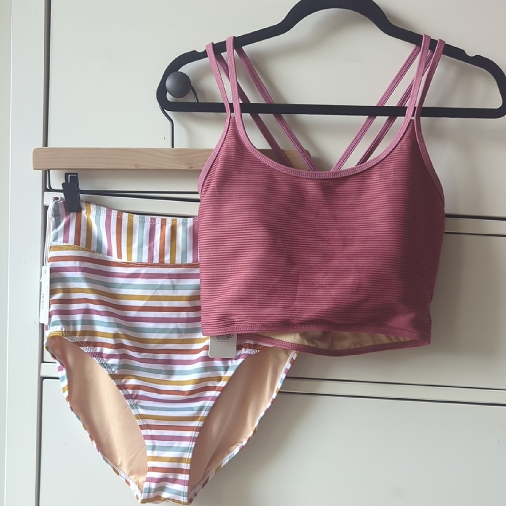 Striped Multicolor Bikini Set